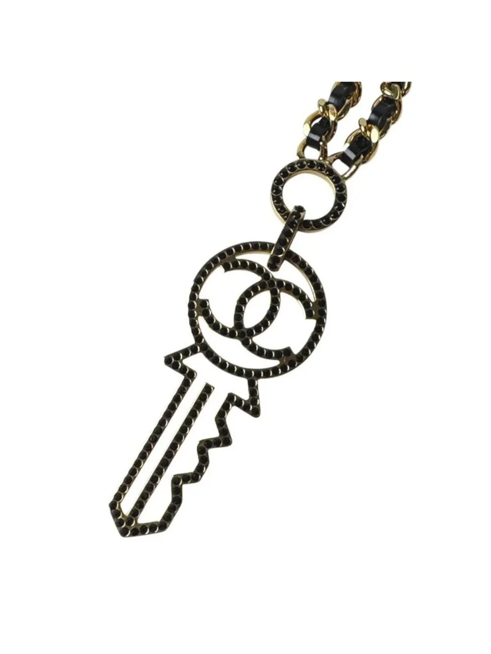 Chanel CC Logo Key Motif Necklace